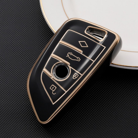 Husa de protectie premium pentru cheie auto, Elegance Luxury Cover Key, compatibila cu  BMW X1 X3 X5 X6 X7 1 3 5 6 7 Series G20 G30 G11 F15 F16 G01 G02 F48 Keyless - Img 2