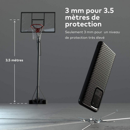 Husa pentru Samsung Galaxy S20 Ultra, Perfect Fit, cu insertii de carbon, negru