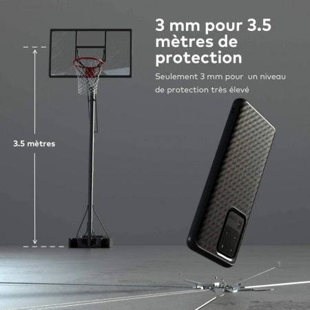 Husa pentru Samsung Galaxy S20 Ultra, Perfect Fit, cu insertii de carbon, negru