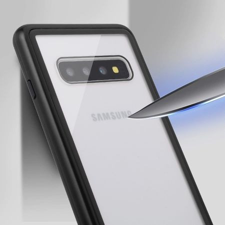 Husa Samsung Galaxy S10 Magnetica 360 grade Black, Perfect Fit cu spate de sticla securizata premium