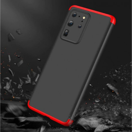 Husa Samsung Galaxy S20 Plus, FullBody 360° 3in1 Negru-Rosu
