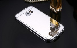 Husa Samsung Galaxy S6 Edge, Elegance Luxury tip oglinda Silver - Img 3