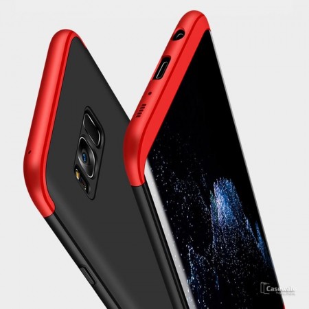 Husa Samsung Galaxy S8 Plus, Elegance Luxury, 360° 3in1 Negru-Rosu - Img 2