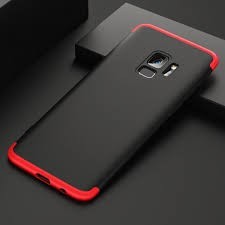 Husa Samsung Galaxy S9 Plus, Elegance Luxury, 360° 3in1 Negru-Rosu - Img 2