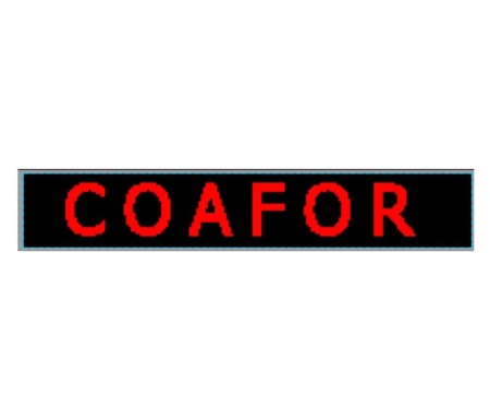 Panou Led de Exterior Programabil WIFI /Reclama Luminoasa 100x20 Text Rosu pentru COAFOR
