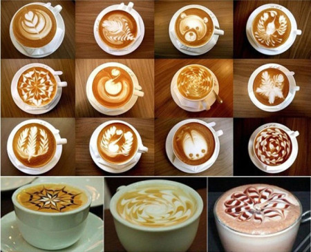 Set pentru decorare cafea sau prajituri, 19 sabloane reutilizabile cu forme diferite - Img 8