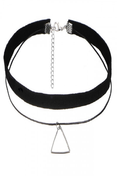 Choker Fashion Black pyramid - Colier elegant pentru gat