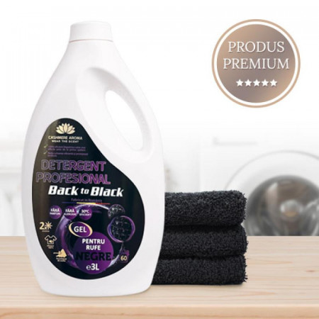 Detergent profesional rufe negre Back to Black 3L, Cashmere Aroma