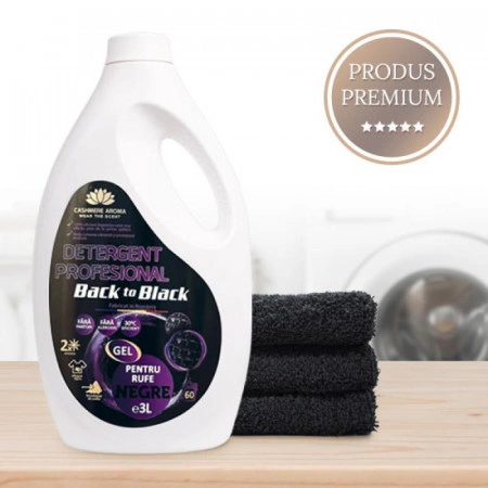 Detergent profesional rufe negre Back to Black 3L, Cashmere Aroma