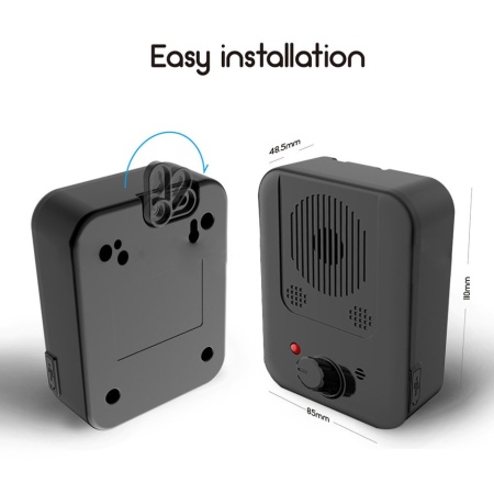 Dispozitiv anti-latrat pentru caini cu ultrasunete profesional, 3 niveluri de sensibilitate, de exterior si interior, pentru caini de talie mare, medie si mica, incarcare USB, Negru