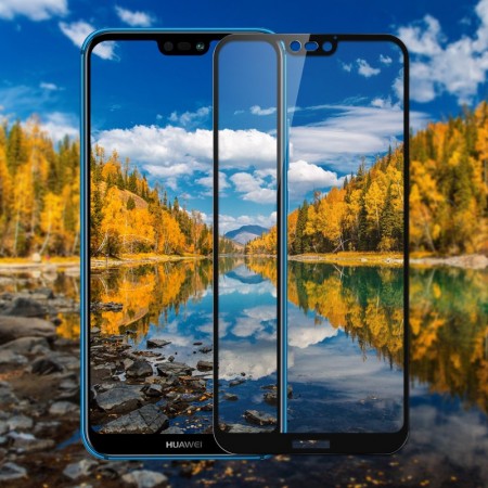 Folie de sticla Huawei P20 Lite, 10D FULL GLUE Negru - Img 2