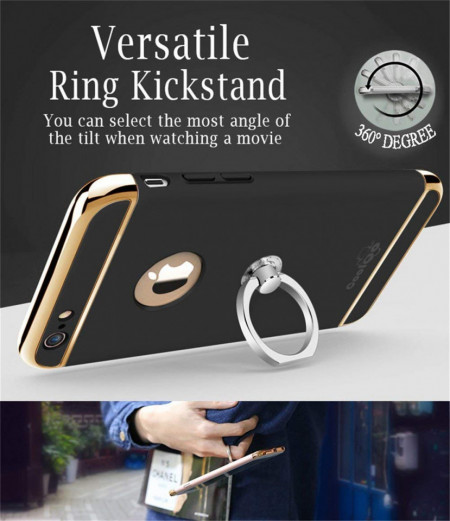 Husa Apple iPhone 6 Plus/6S Plus, Elegance Luxury 3in1 Ring Black - Img 5