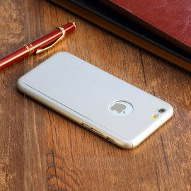 Husa Apple iPhone 6 Plus/6S Plus, FullBody Elegance Luxury Silver, acoperire completa 360 grade cu folie de sticla gratis - Img 3