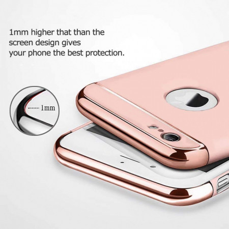 Husa Apple iPhone 7, Elegance Luxury 3in1 Ring Rose-Gold - Img 5