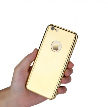 Husa Apple iPhone 8, Elegance Luxury tip oglinda Auriu - Img 2
