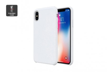 Husa Apple iPhone X, silicon slim antisoc Alb - Img 4