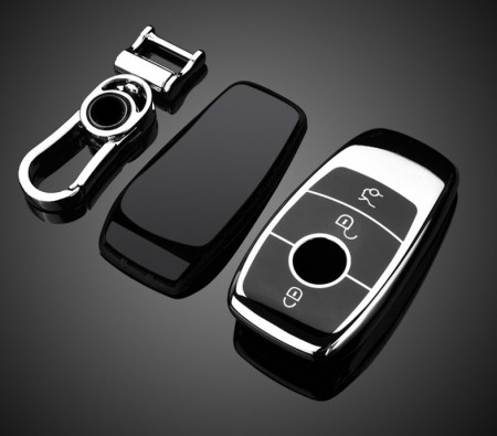Husa de protectie premium pentru cheie auto Mercedes Benz, Elegance Luxury Cover Key, Silver - Img 4