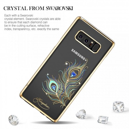 Husa Kingxbar pentru Samsung Galaxy Note 8 design Cristale Swarovski - Gold - Img 5