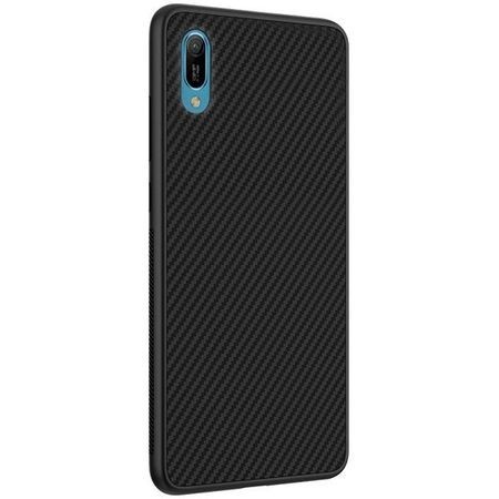 Husa pentru Huawei Y6 2019, Perfect Fit, cu insertii de carbon, negru - Img 3