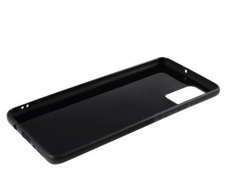 Husa pentru Samsung Galaxy A71, Perfect Fit, cu insertii de carbon, negru