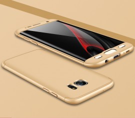 Husa Samsung Galaxy J5 2017, FullBody Elegance Luxury Gold, acoperire completa 360 grade cu folie de sticla gratis - Img 4