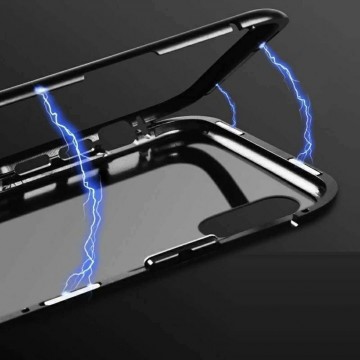 Husa Samsung Galaxy S8 PLUS , Magnetica Negru, Perfect FIt cu spate de sticla securizata premium - Img 6