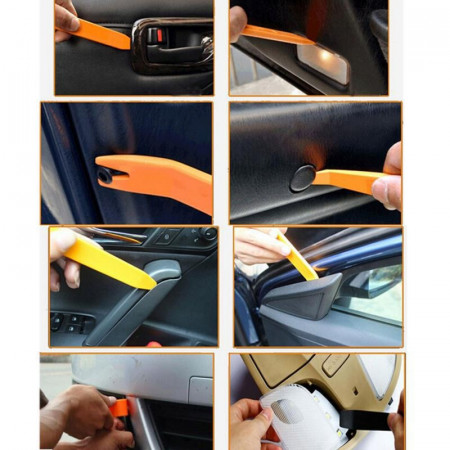 4Pcs-Orange-ABS-Automobile-Audio-Door-Clip-Panel-Trim-Dash-Auto-Kit profesional pentru demontare panouri auto, plafoniere, trimuri, plastice auto Radio-