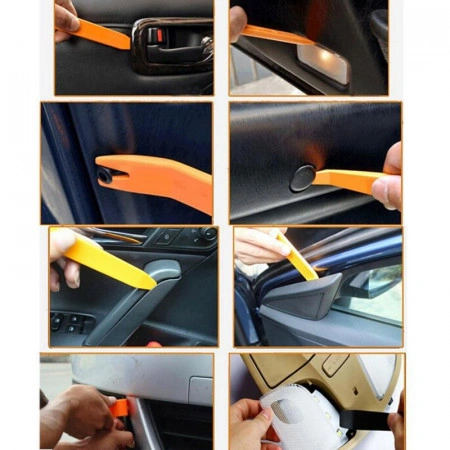 4Pcs-Orange-ABS-Automobile-Audio-Door-Clip-Panel-Trim-Dash-Auto-Kit profesional pentru demontare panouri auto, plafoniere, trimuri, plastice auto Radio-