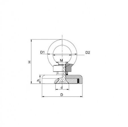 Magnet neodim oală D90 mm cârlig inelar Magnet fishing 320 Kg forta - Img 6