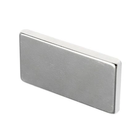 Magnet puternic neodim bloc 20x10x2 cu suprafata nichelata - Img 2