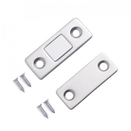 Magnet puternic neodim dreptunghiular cu incuietoare magnetica pentru mobila + suruburi de fixare