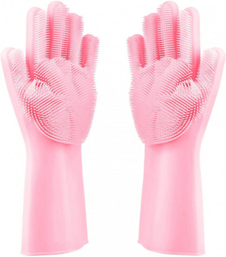Manusi profesionale din silicon cu perii pentru spalat vasele si pentru protejarea mainilor, reutilizabile, MyStyle® Kitchen
