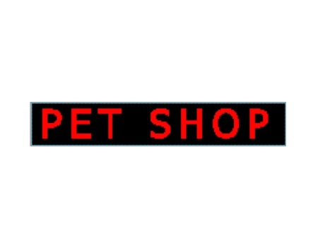 Panou Led de Exterior Programabil/Reclama Luminoasa 100x40cm Text Rosu pentru PET SHOP