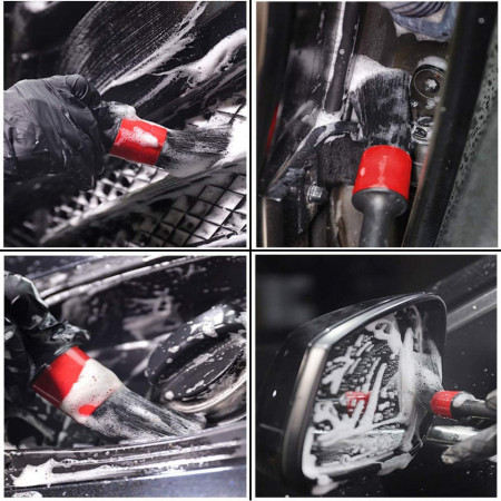 Set 5 perii profesionale pentru curatat interior si exterior auto, elemente de caroserie, bord, jante, detailing auto
