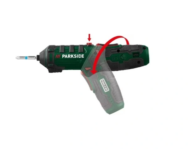 Surubelnita cu acumulator Parkside, 4 V, 26 de bituri, 200 rpm, 10Nm, maner drept sau tip pistol - Img 3