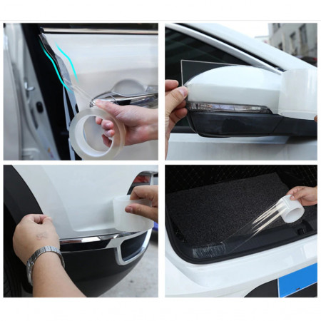 Banda de protectie auto transparenta anticoliziune si antizgarieturi rezistenta la apa