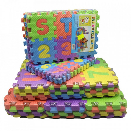 Covorul cu numere puzzle de podea multicolor cu 10 piese este o alegere perfecta pentru orice parinte preocupat de siguranta si confortul copilului lor. Acest covor tip puzzle este conceput cu o suprafata superioara texturata antiderapanta, care previne a