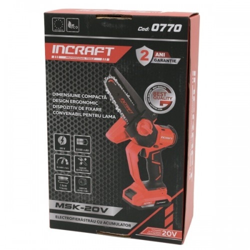 Electrofierăstrău cu acumulator 20V 6" INCRAFT MSK-20V - Cu doi acumulatori inclusi - Img 4