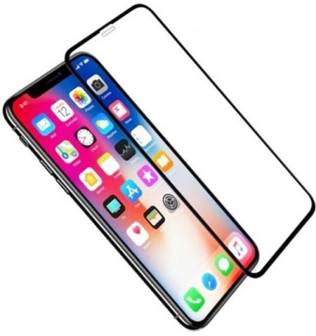 Folie de sticla 6D Apple iPhone XS MAX, margini colorate Negru - Img 2