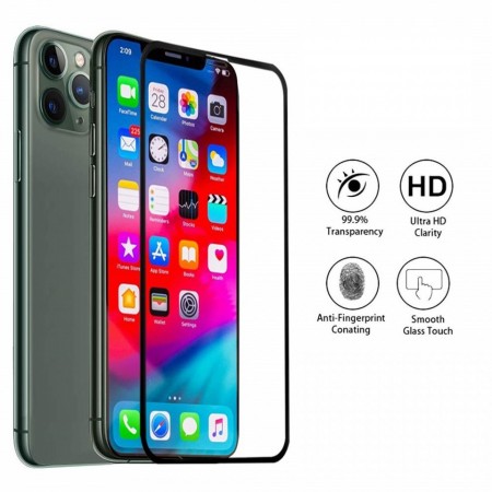 Folie de sticla Apple iPhone 11 PRO, 5D FULL GLUE Negru - Img 3