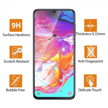 Folie de sticla Samsung Galaxy A70, 5D FULL GLUE Negru - Img 4