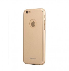 Husa Apple iPhone 6 Plus/6S Plus, FullBody Elegance Luxury iPaky Gold , acoperire completa 360 grade cu folie de sticla gratis - Img 2