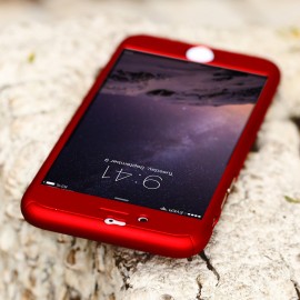 Husa Apple iPhone 6 Plus/6S Plus, FullBody Elegance Luxury Red, acoperire completa 360 grade cu folie de sticla gratis - Img 2