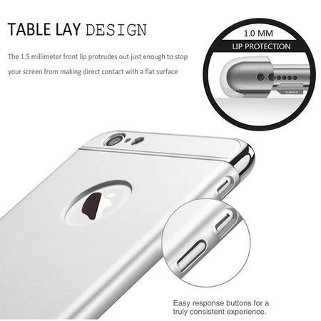 Husa Apple iPhone 7, Elegance Luxury 3in1 Ring Silver - Img 2