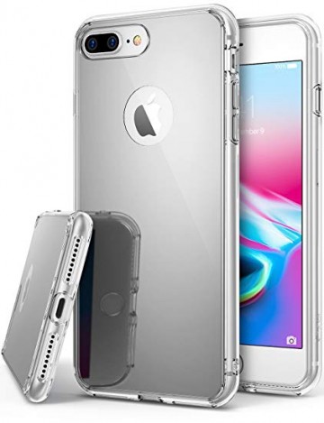 Husa Apple iPhone 8 Plus, Elegance Luxury tip oglinda Argintiu