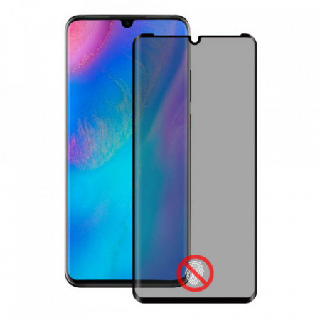 Husa Huawei P30 Pro Magnetica cu spate din sticla securizata si folie privacy pentru ecran, Perfect Fit