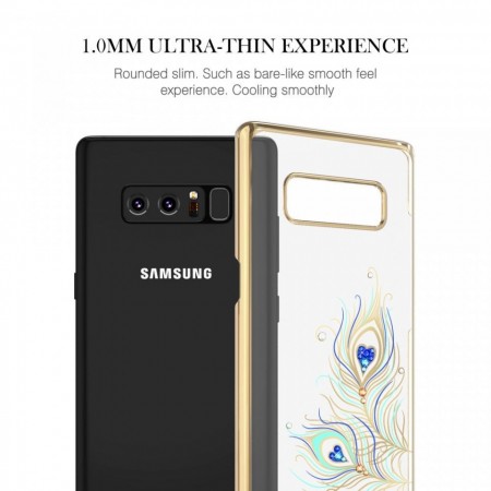 Husa Kingxbar pentru Samsung Galaxy Note 8 design Cristale Swarovski - Gold - Img 6