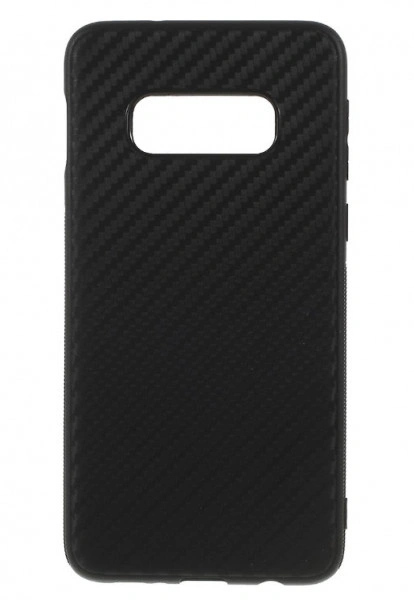 Husa pentru Samsung Galaxy S10, Perfect Fit, cu insertii de carbon, negru