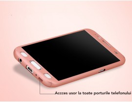 Husa Samsung Galaxy J3 2017, FullBody Elegance Luxury Rose-Gold, acoperire completa 360 grade cu folie de sticla gratis - Img 2