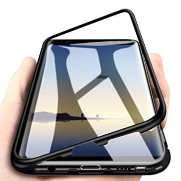 Husa Samsung Galaxy NOTE 8 , Magnetica Negru, Perfect Fit cu spate de sticla securizata premium - Img 3